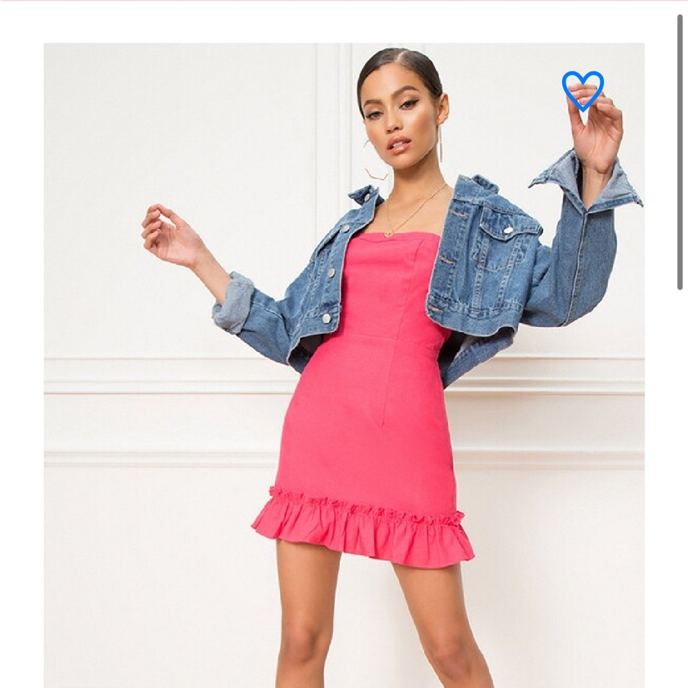 Superdown Brenda Strapless Dress In Pink - Picture 2 of 10